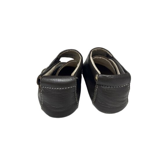 Livie & Luca Infant Boys Benny Brown Leather Bootie Strap & Button Size 6 - 12 - Picture 2 of 6